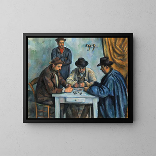 Les Joueurs de cartes - Paul Cézanne — framed artwork on a wall