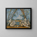 Les Grandes Baigneuses - Paul Cézanne — framed artwork on a wall