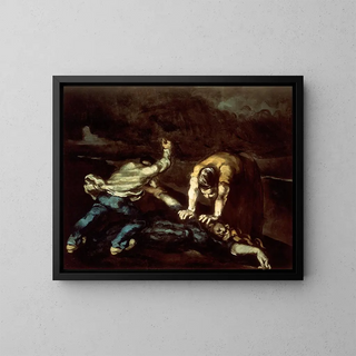 The Murder - Paul Cézanne — framed artwork on a wall