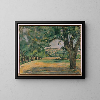 The Quartier du Jas de Bouffan - Paul Cézanne — framed artwork on a wall