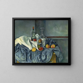 The peppermint bottle - Paul Cézanne — framed artwork on a wall