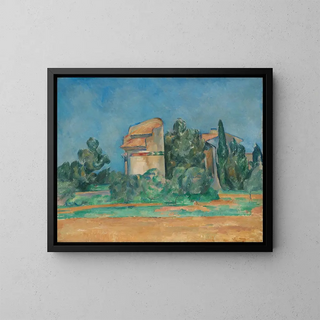 La tour des pigeons à Bellevue - Paul Cézanne — framed artwork on a wall