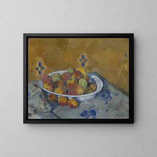 L'Assiette de pommes - Paul Cézanne — framed artwork on a wall