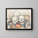 Les Trois Crânes - Paul Cézanne — framed artwork on a wall