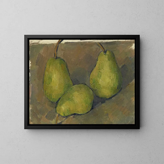 Three Pears - Paul Cézanne — framed artwork on a wall