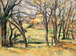 Trees and houses near Jas de Bouffan - Paul Cézanne — artwork view