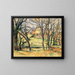 Trees and houses near Jas de Bouffan - Paul Cézanne — framed artwork on a wall