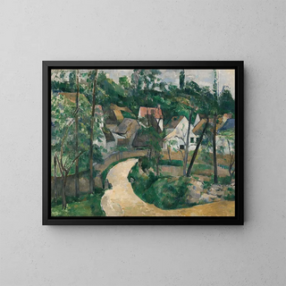 Virage sur la route - Paul Cézanne — framed artwork on a wall