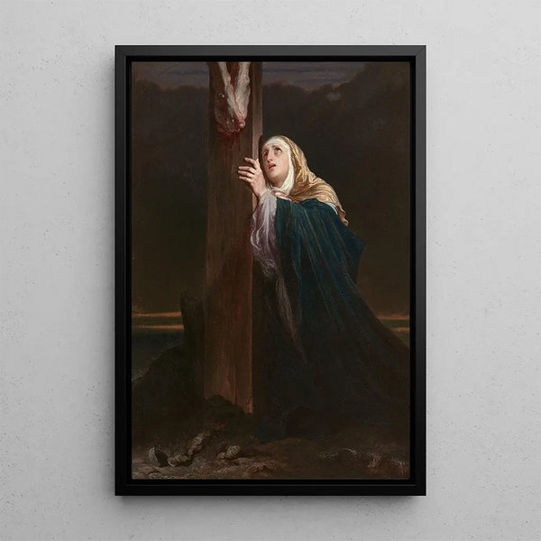 La Vierge au pied de la croix - Paul Delaroche — framed artwork on a wall