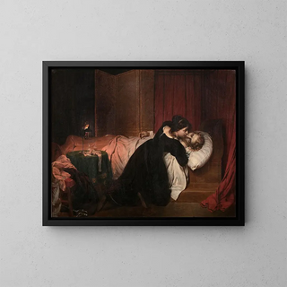 The aftermath of a duel - Paul Delaroche — framed artwork on a wall