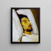 Portrait of a Man on His Deathbed, Also Known as Armand Carrel - Paul Delaroche — framed artwork on a wall