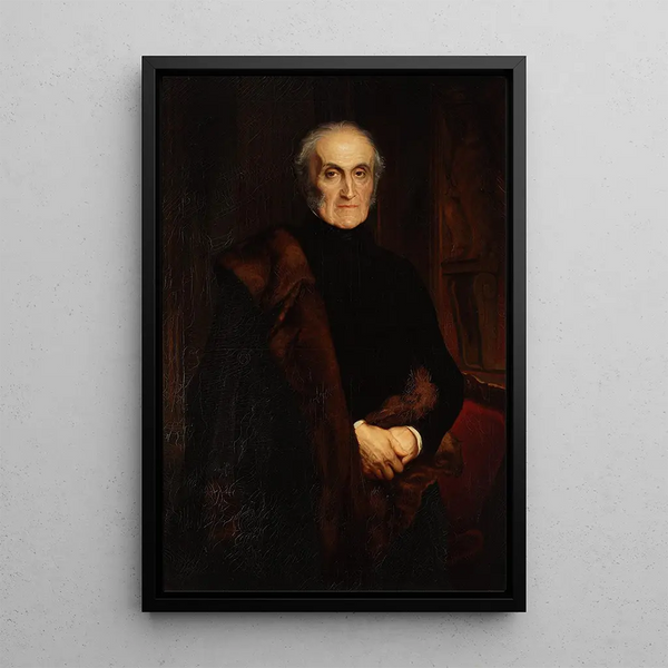 Portrait of Adam Jerzy Czartoryski - Paul Delaroche — framed artwork on a wall