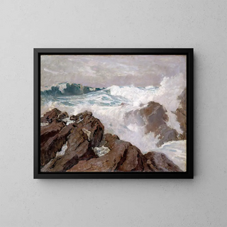 Seascape painting - Paul Dougherty — framed artwork on a wall