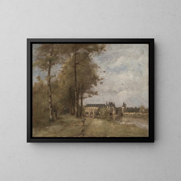 The Château de Chenonceau - Paul Désiré Trouillebert — framed artwork on a wall