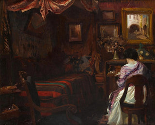 an intimate interior - Paul Émile Lecomte — artwork view