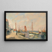 Bateaux au quai - Paul Émile Lecomte — framed artwork on a wall