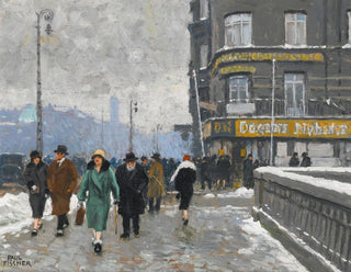 A winter street - Paul Fischer — artwork view