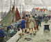 Elegant ladies with bell hats and fish - Paul Fischer — artwork view
