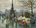 Vendeurs de fleurs au pont de la reine Louise à Copenhague - Paul Fischer — artwork view
