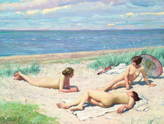 Girls on the Beach - Paul Fischer — artwork view