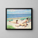 Girls on the Beach - Paul Fischer — framed artwork on a wall