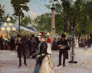 Summer Evening at Tivoli - Paul Fischer — artwork view
