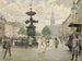 La place animée d'Amager à Copenhague - Paul Fischer — artwork view
