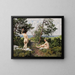 Two pelicans in a woods near the coast at Hornbæk - Paul Fischer — framed artwork on a wall
