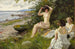 Three Bathers by the Beach - Paul Fischer — artwork view