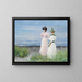 the beach at Hellerup, Miss Elisabeth Fischer and Miss Anna Pauline Bruun on a summer day at the beach in Hellerup - Paul Fischer — framed artwork on a wall