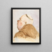 Monk with Glasses from behind - Paul Franz Otto — framed artwork on a wall