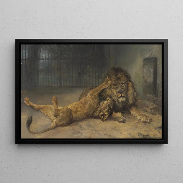 Unwanted Affection - Paul Friedrich Meyerheim — framed artwork on a wall
