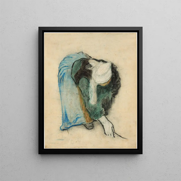 A Breton gleaner - Paul Gauguin — framed artwork on a wall