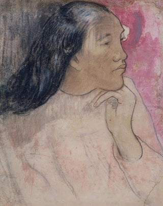 Paul Gauguin - A Tahitian Woman with a Flower in Her Hair.webp