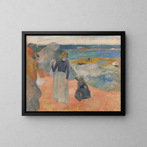 Beach Scene - Paul Gauguin — framed artwork on a wall