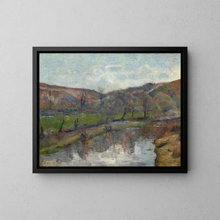 Landscape of Brittany - Paul Gauguin — framed artwork on a wall
