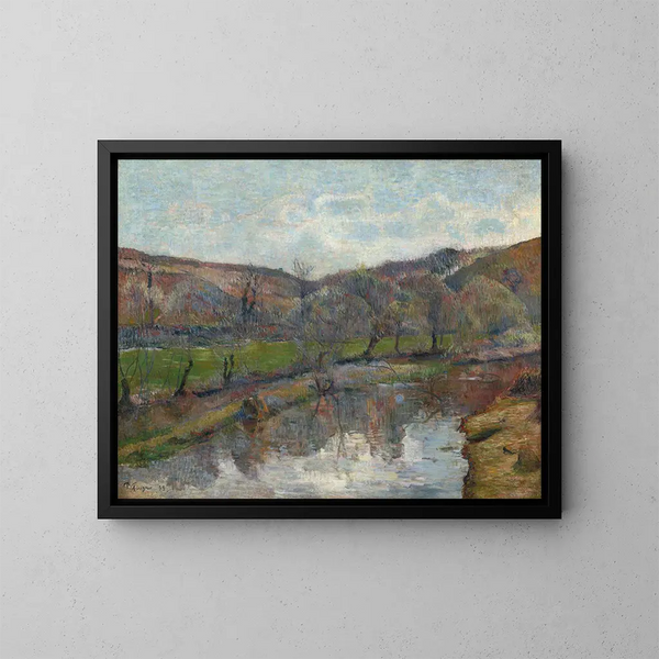 Landscape of Brittany - Paul Gauguin — framed artwork on a wall