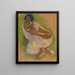 a crouching Tahitian woman - Paul Gauguin — framed artwork on a wall