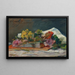 Flowers and Books - Paul Gauguin — framed artwork on a wall