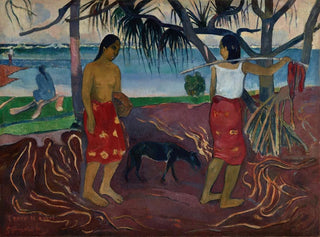 Le Raro te Oviri sous le Pandanus - Paul Gauguin — artwork view