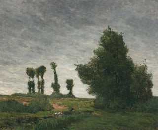 Landscape Painting with Poplars - Paul Gauguin — artwork view