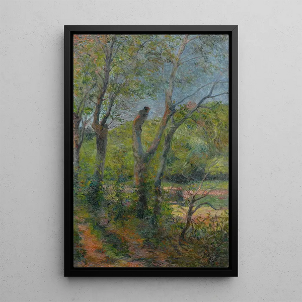 Les Saules - Paul Gauguin — framed artwork on a wall