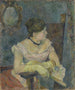 Madame Mette Gauguin in evening dress - Paul Gauguin — artwork view