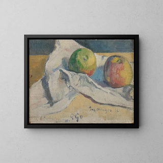 Still life with apples - Paul Gauguin — framed artwork on a wall