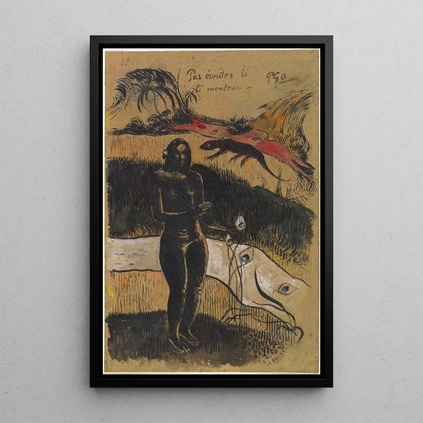 Nave Nave Fenua - Paul Gauguin — framed artwork on a wall