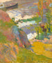Fisherman and Bathers on the Aven - Paul Gauguin — artwork view