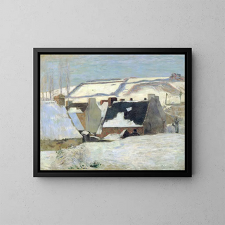Pont-Aven sous la neige ou Effet de neige - Paul Gauguin — framed artwork on a wall
