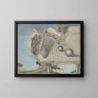 Composition with spheres, squares, pillars, etc. - Paul Gauguin — framed artwork on a wall