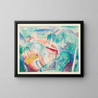 Cuban Landscape Painting - Paul Gauguin — framed artwork on a wall