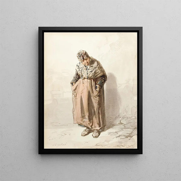 Aglaé - Paul Gavarni — framed artwork on a wall